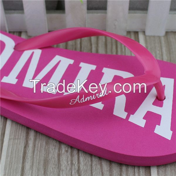 Cheap wholesale pvc strap women slipper with eva material