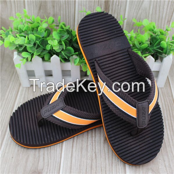 Fabric strap eva fashion men slipper for beach use