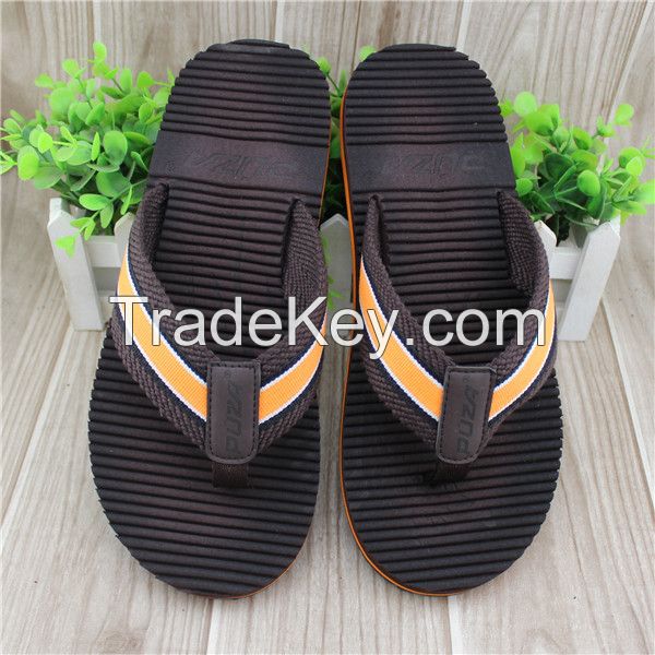 Fabric strap eva fashion men slipper for beach use