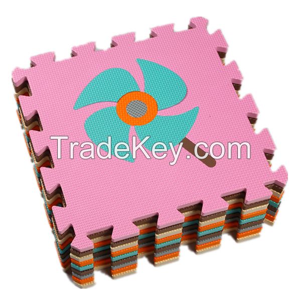 children eva floating playing mat with colorful fruit patterns