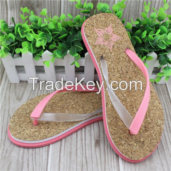 cheap price wholesale cork sole flip flop for women