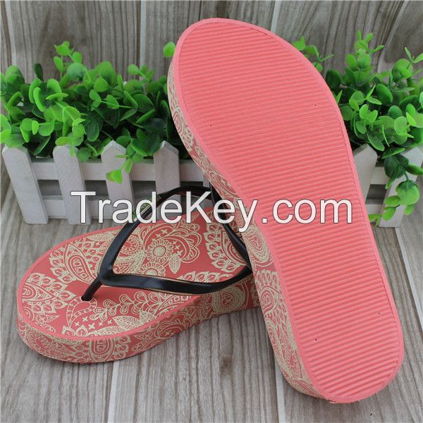 New degign High heel flip flops sandals with pvc strap