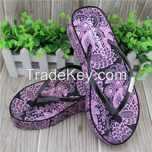 High heel beach summer girls flip flops