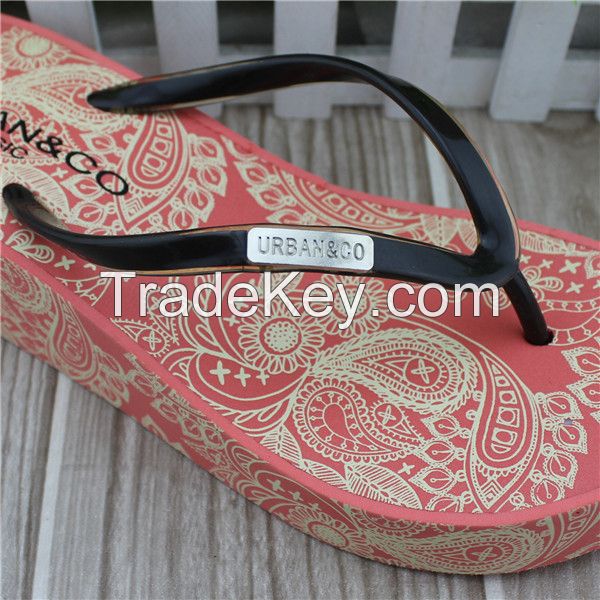 New degign High heel flip flops sandals with pvc strap