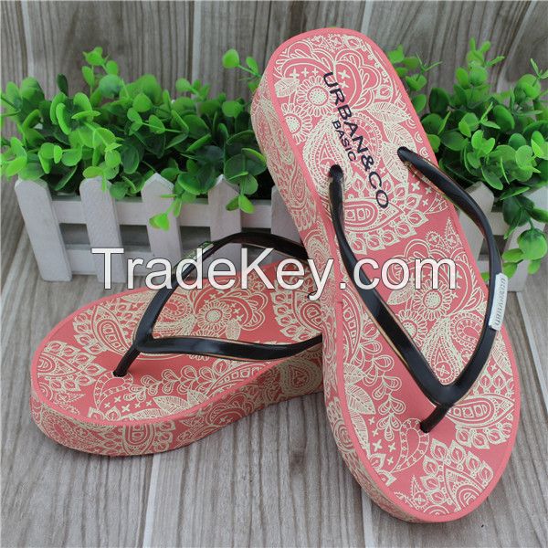 New degign High heel flip flops sandals with pvc strap