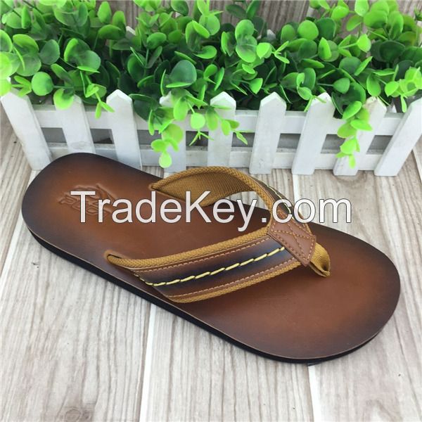 Men style fashion design pu slippers with tpr sole