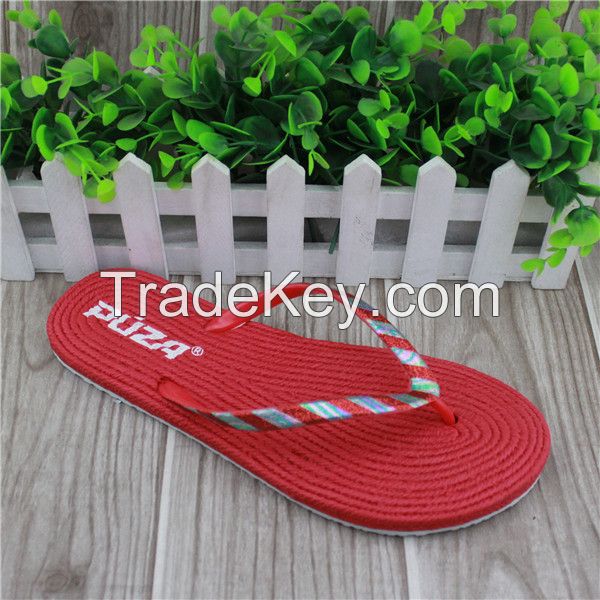 Red color women style pvc strap best slippers