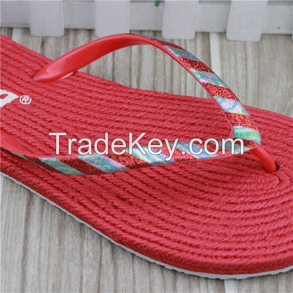 Red color women style pvc strap best slippers