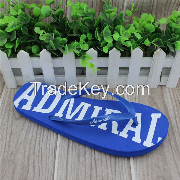 simple design blue color summer flip flop for girls with eva sole