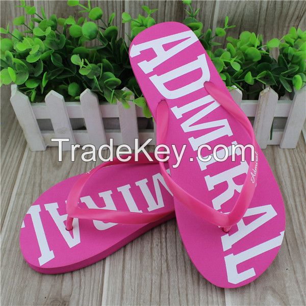 pink color beach flip flop for girls with eva sole