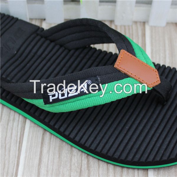 New style fabric strap men style flat slippers