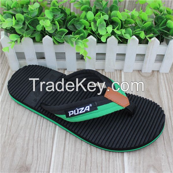 New style fabric strap men style flat slippers