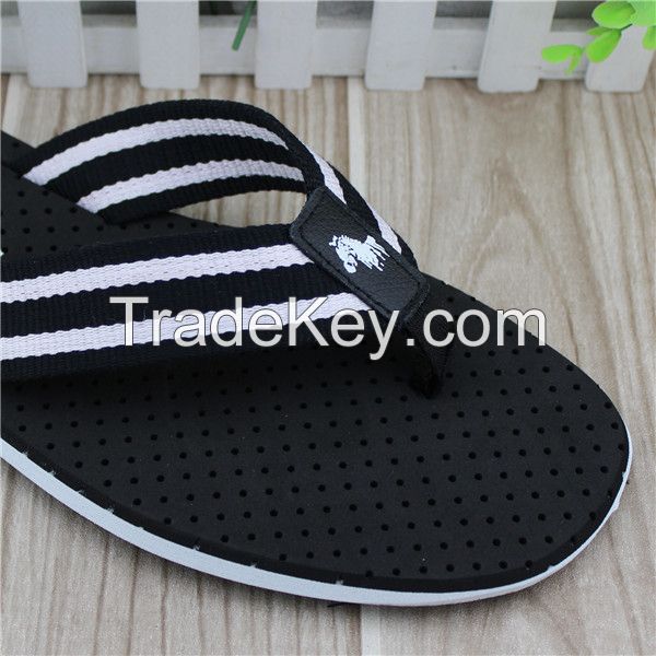 Laser sole design flat slipper for men with rubber eva