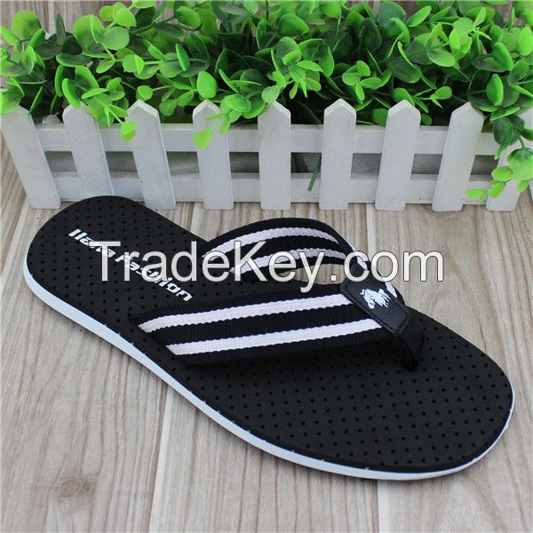 Laser sole design flat slipper for men with rubber eva