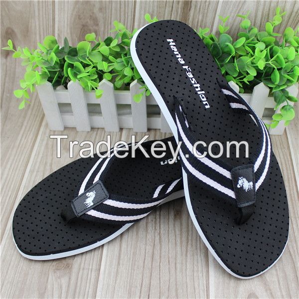Laser sole design flat slipper for men with rubber eva