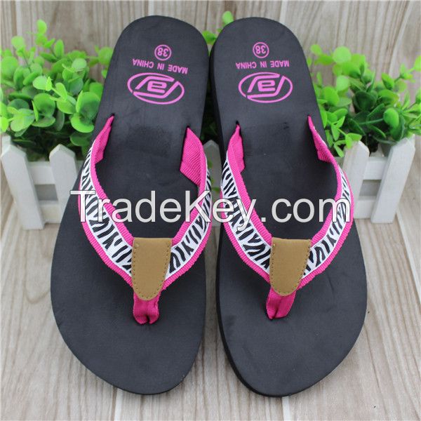 Beach style women fancy flip flops with eva sole