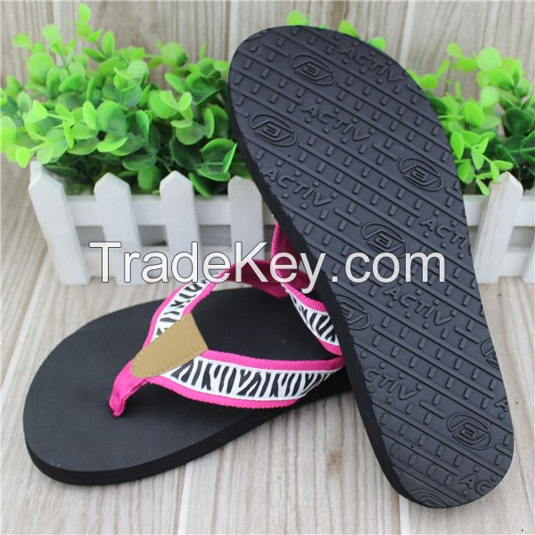 Beach style women fancy flip flops with eva sole
