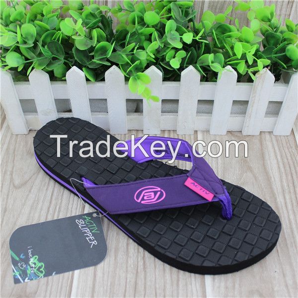 Beautiful design womens beach flip flops with eva sole