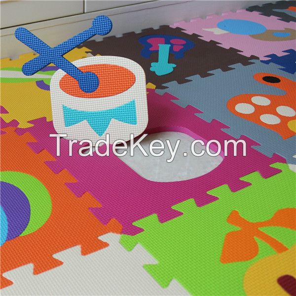Educational interlocking baby puzzle play mat 