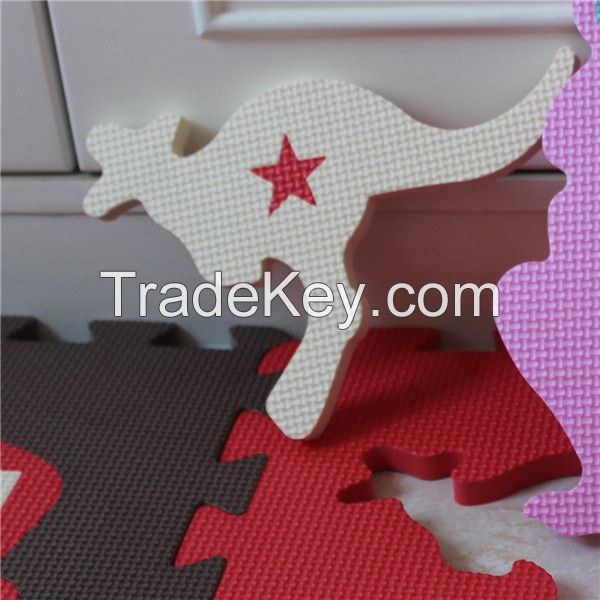 Animal shaped puzzle play mat with BSCI factory 