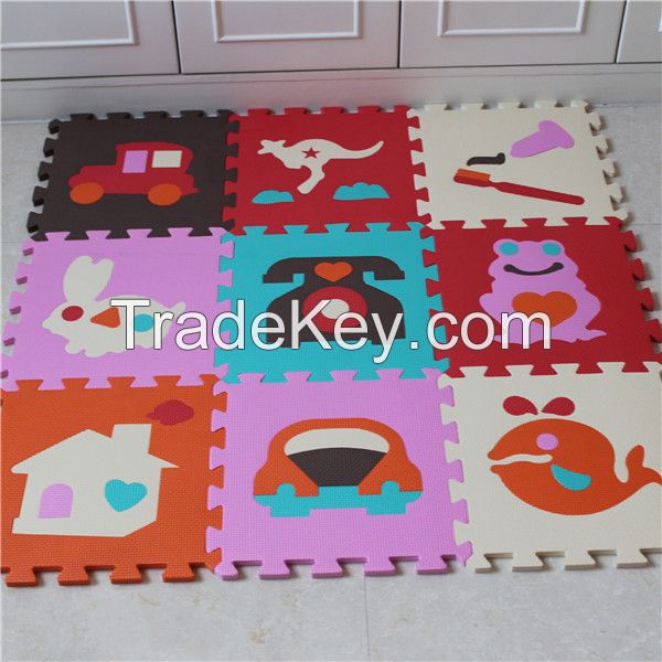 Animal shaped puzzle play mat with BSCI factory