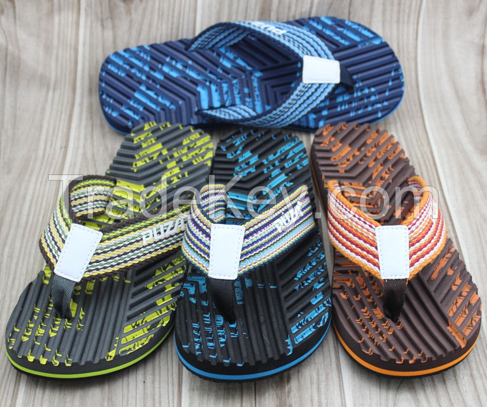 man slipper with printed eva sole