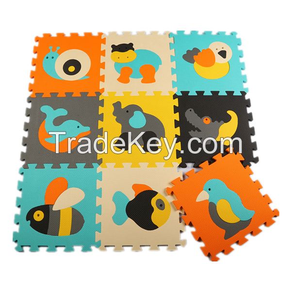 Colorful non-toxic baby play mat with sides