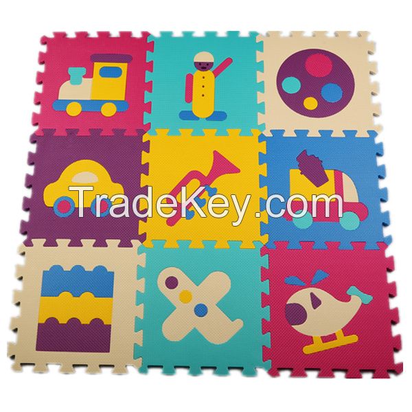 Jigsaw puzzle design colorful play mat for babies