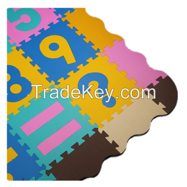 Baby kids play jigsaw numbers interlocking foam mats
