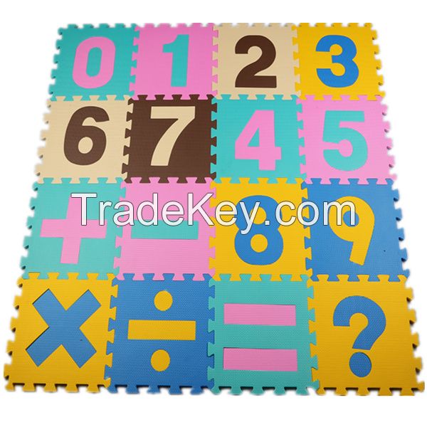 Baby kids play jigsaw numbers interlocking foam mats