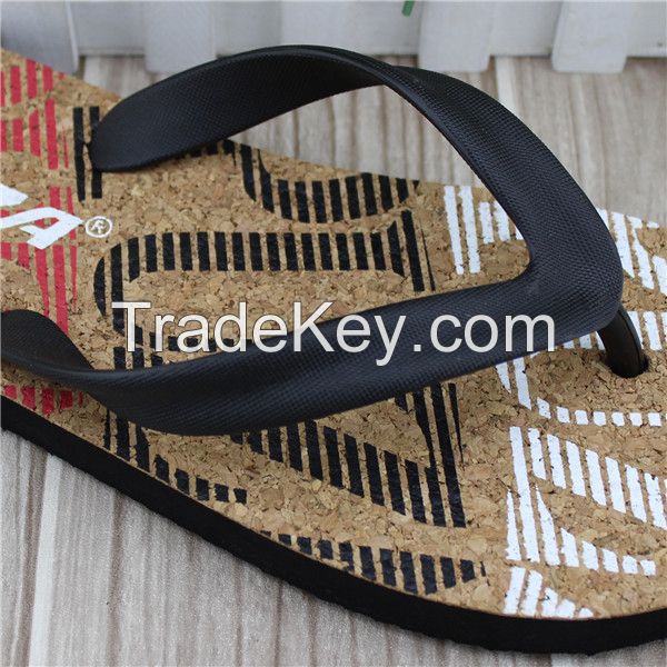 Men cork sole beach use cheap flip flops