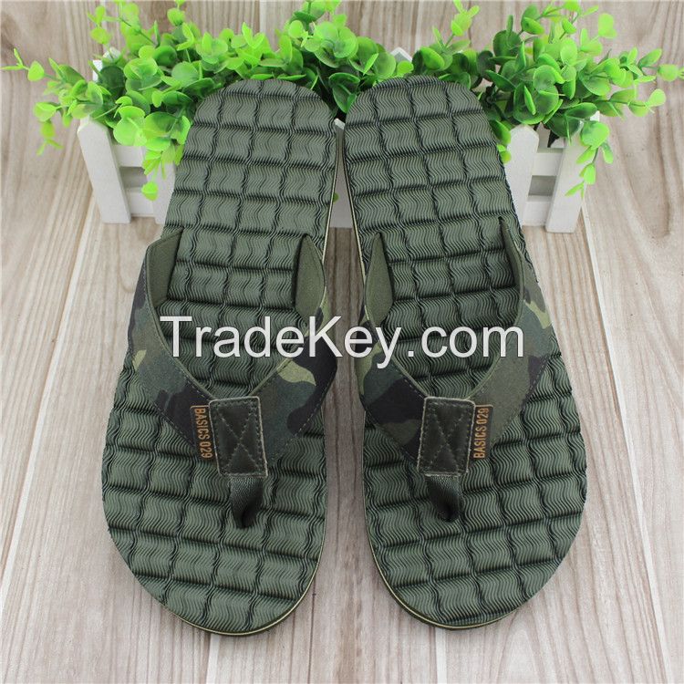 Fashion design army green flip flops