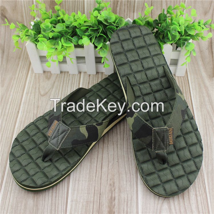 Fashion design army green flip flops