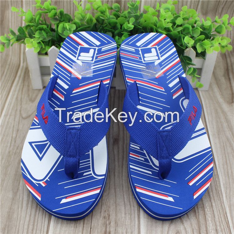 Cotton fabric flip flop slippers men