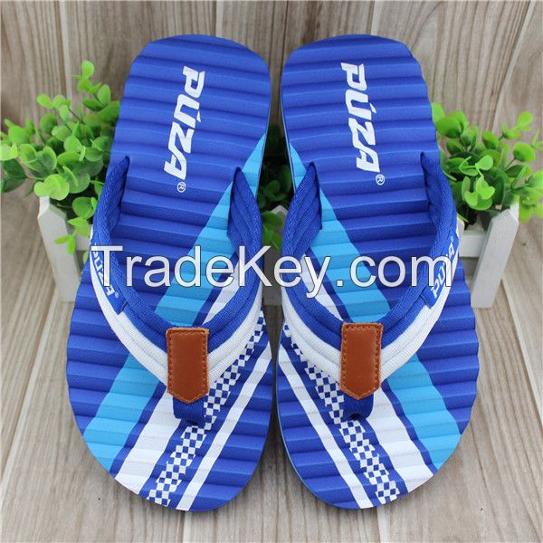Custom printed eva foam fashion plastic men slippers
