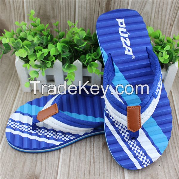 Custom printed eva foam fashion plastic men slippers