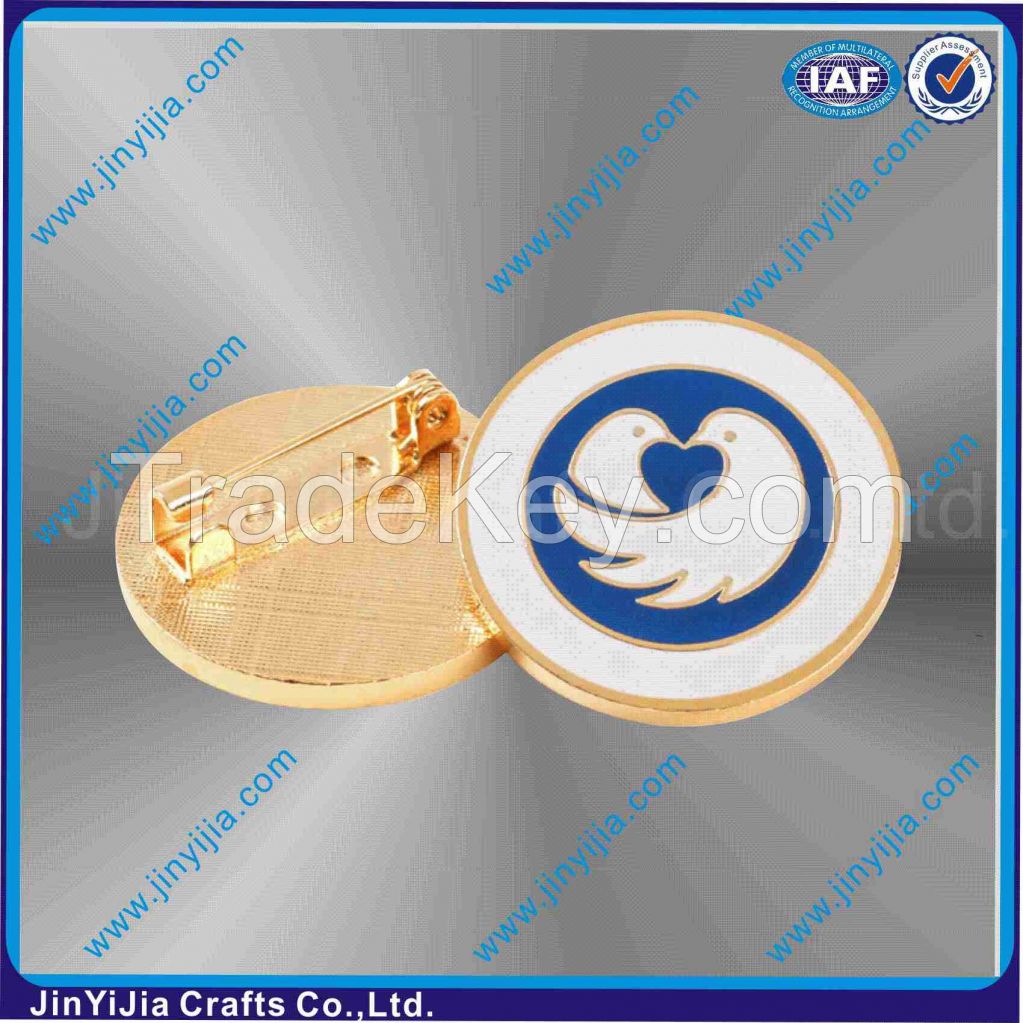 Soft Enamel Button Badges With Gold Plating