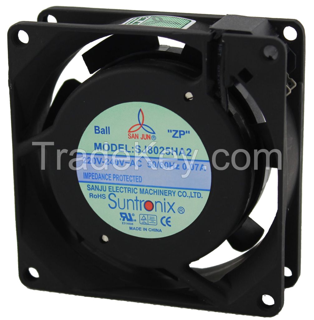 Taiwan suntronix axial AC fan SJ8025 size 80*80*25