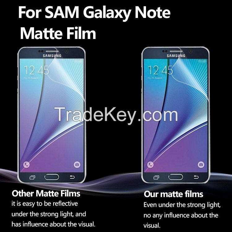 Mobile Phones Display Premium Ultra Clear Screen Protector Wholesale For mobile phone for Samsung Galaxy Note5 Free Samples