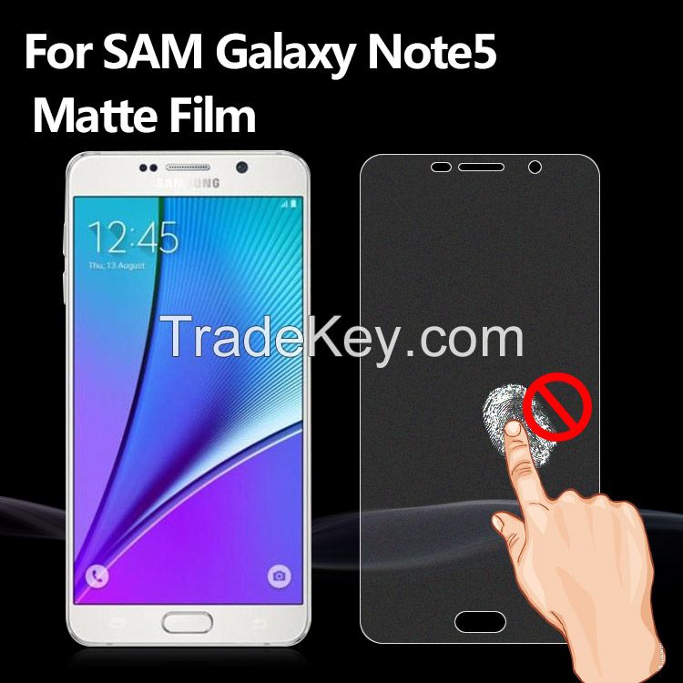 Premium Guard Anti Fingerprint Anti Glare matte screen protector film for mobile phone for Samsung Galaxy Note5