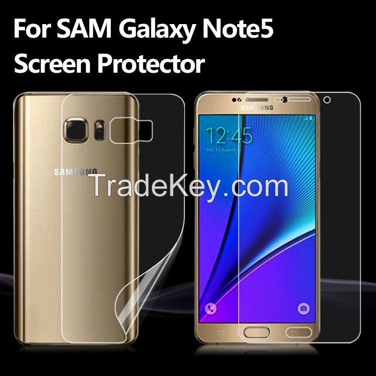 High Definition Ultra Clear Film Shatter Proof Anti Shock Screen Protector For Samsung Galaxy Note5 SM-N920A Premium Guard