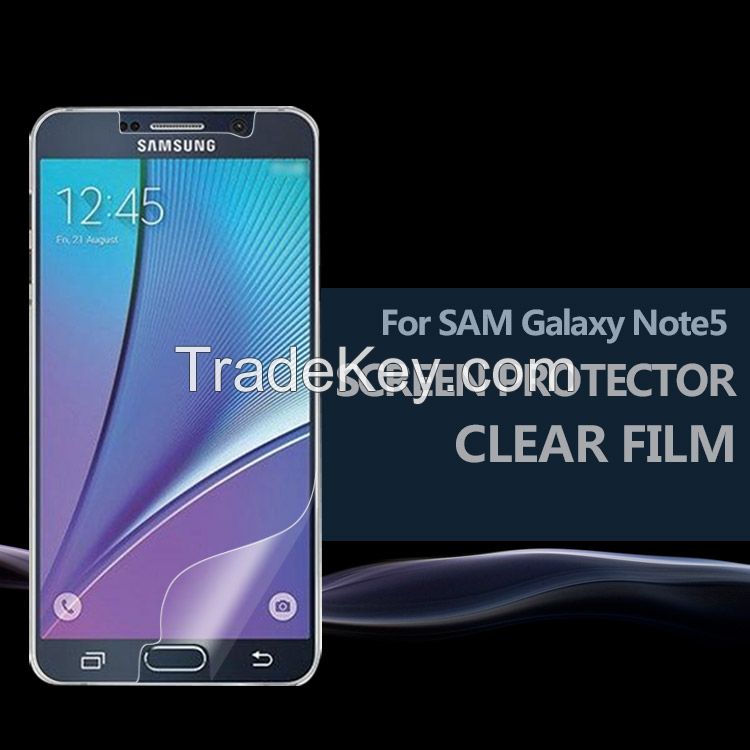 Extreme Clarity Anti Bubble Screen Protector Film For Samsung GALAXY Note5 Project Noble N9208 HD Clear Film