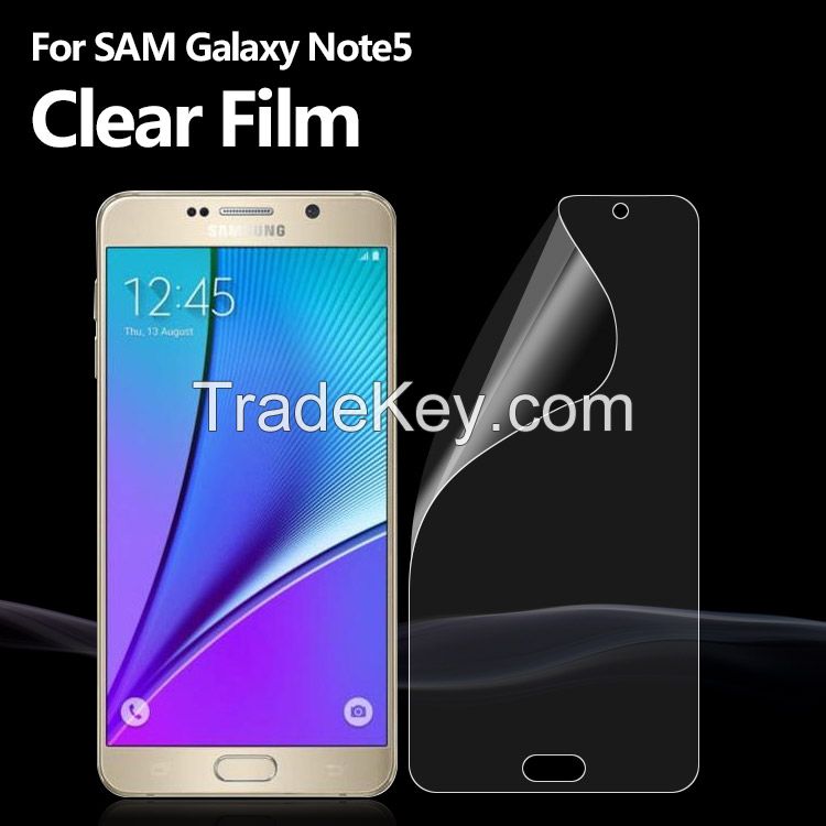 Ultra Thin High Clear Screen Protector Film Anti Fingerprint Anti Glare PET Screen Protector For Samsung Galaxy Note5