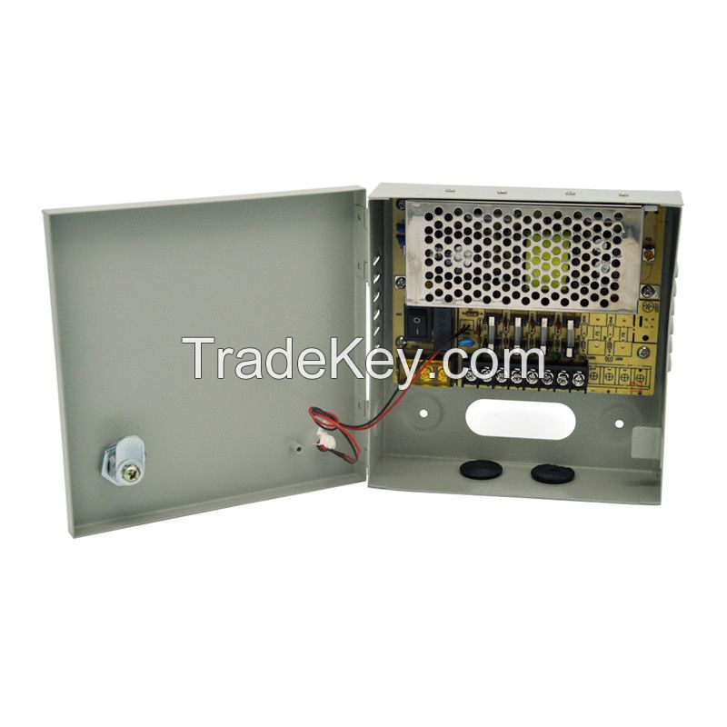 4 Channel AC to DC 12V 3A 5A 15A CCTV Power Supply Box for CCTV Camera