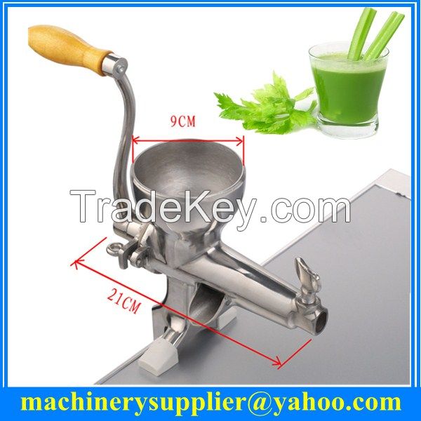 hot sales hand operate wheatgrass manual juicer manual fresh orange juicer screw extracting machine