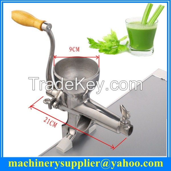 multifunction manual stainless steel wheat grass juicer home use stainless steel hand-made wheatgrass juice extractor low speed juicer for baby