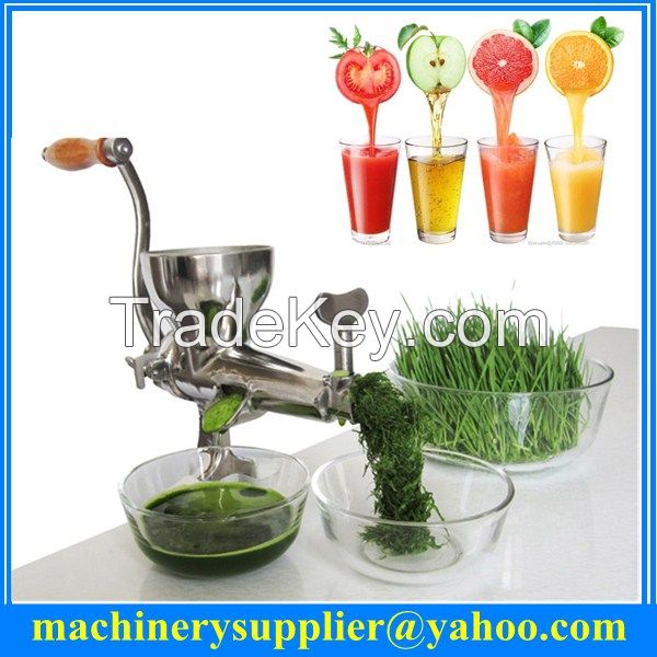hot sales hand operate wheatgrass manual juicer manual fresh orange juicer screw extracting machine