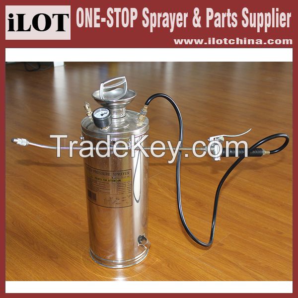 Stainless Steel Compression Sprayer with pressure gauge