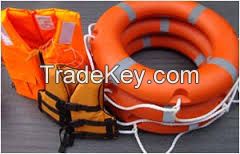 SOLAS approved life jacket and life buoy