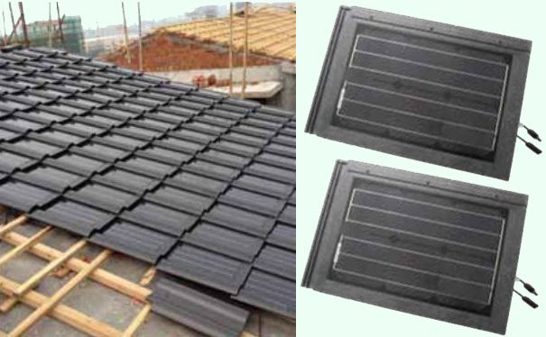 Solar roof shingles / Solar tile / PV tile / Solar roof tiles with High Quality